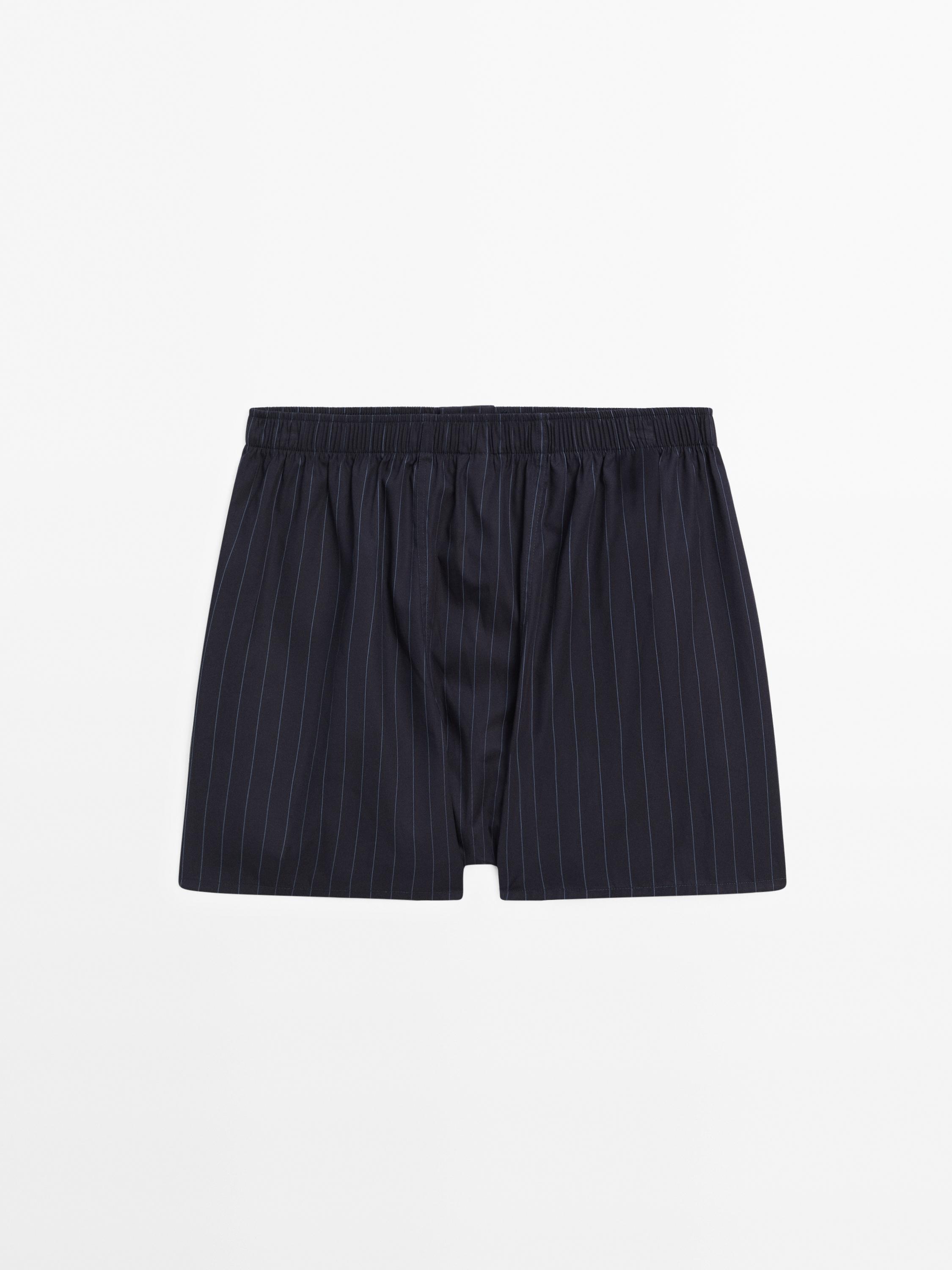 100% cotton striped boxers